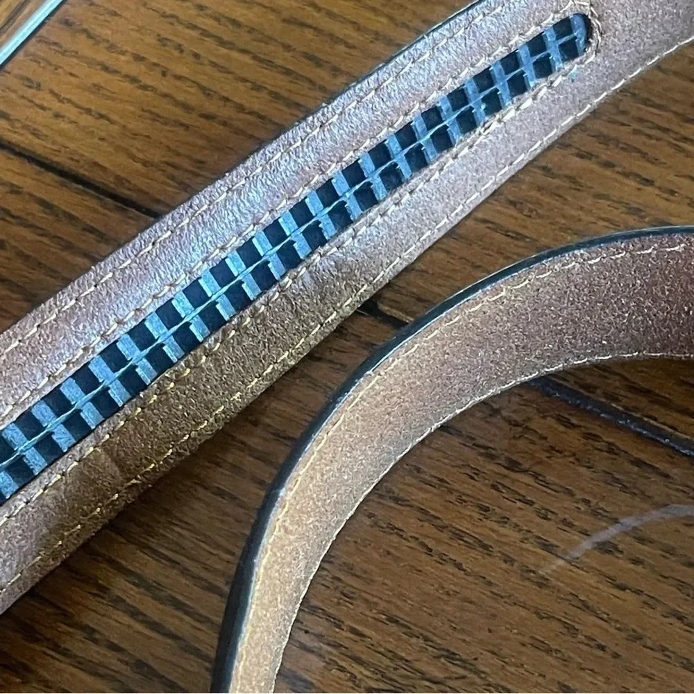Harmattan Black Leather Belt with Kevlar Core Ratchet System One Size Fits Most